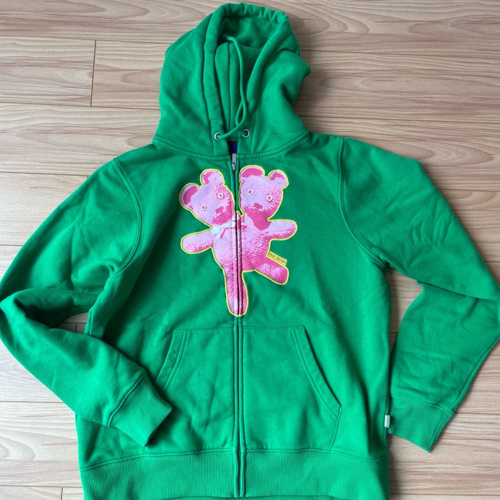 Heaven by Marc Jacobs Green Double Headed Teddy Sweatshirt Size S